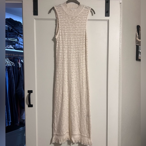 Callahan Dresses & Skirts - Anthro Callahan Knit Fringe Column Dress